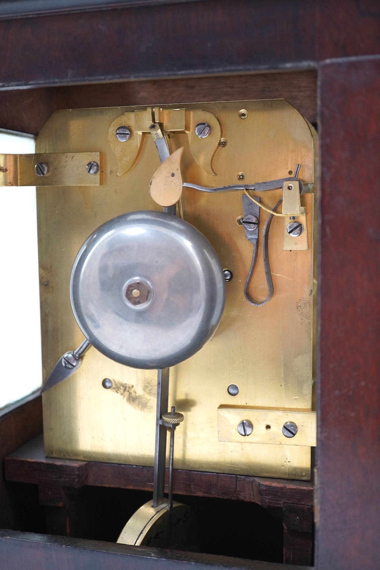 A William IV four glass rosewood double fusee library clock by James Muirhead
